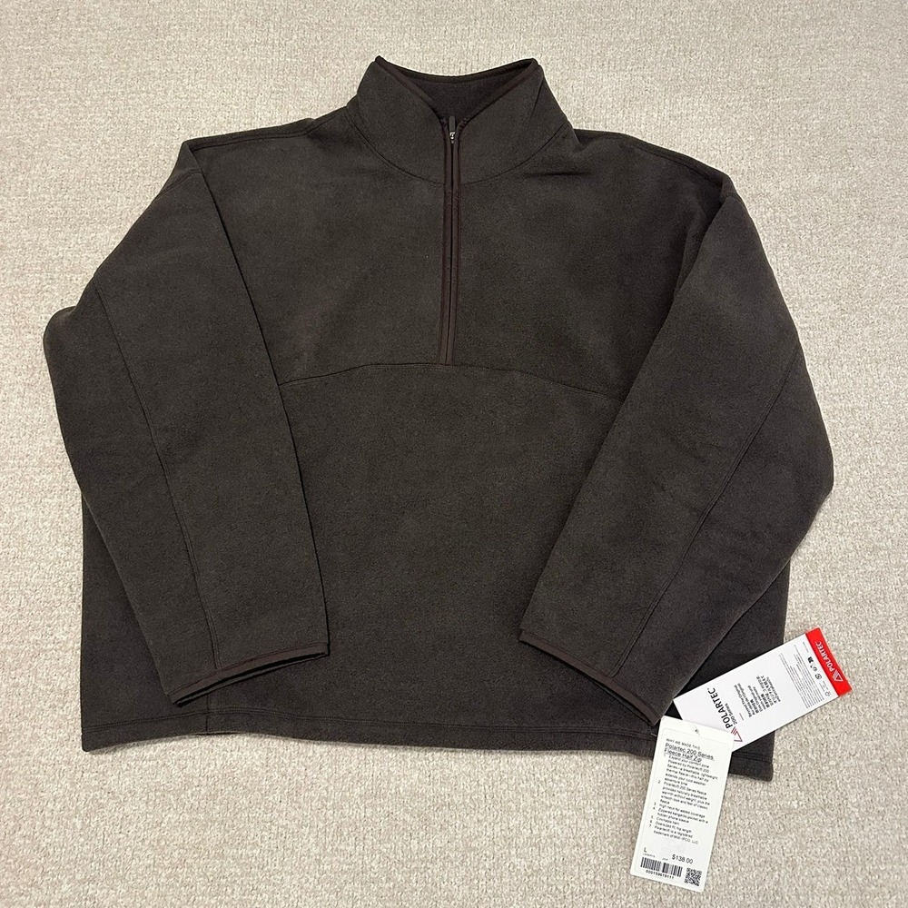 NWT lululemon Polartec 200 Series Fleece Half Zip size Large in Mahogany Muse